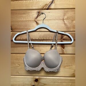 Victoria's Secret Nude Dream Angel Lined Demi Lace-Trim T-Shirt Bra